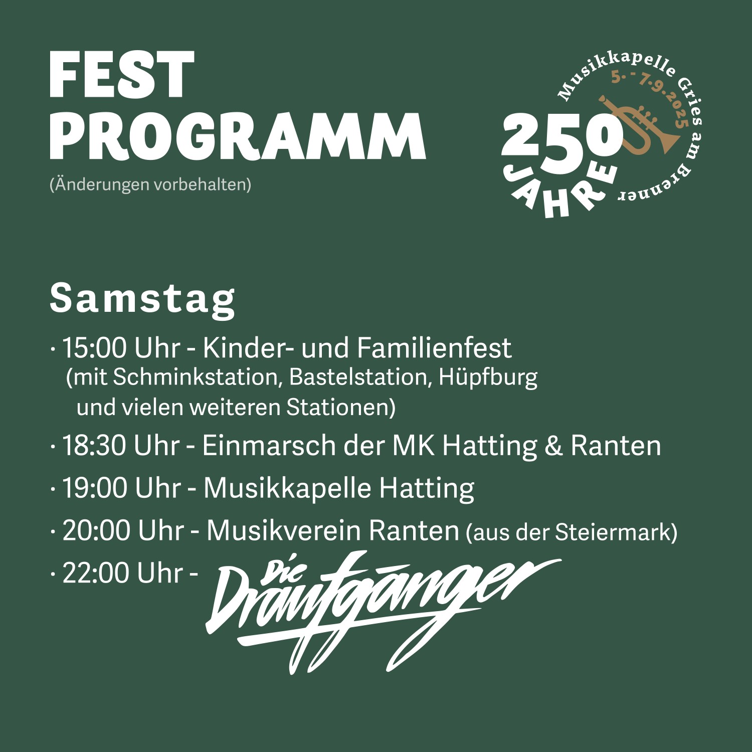 Gries enk Fest - Eintrittskarte Samstag – Bild 2